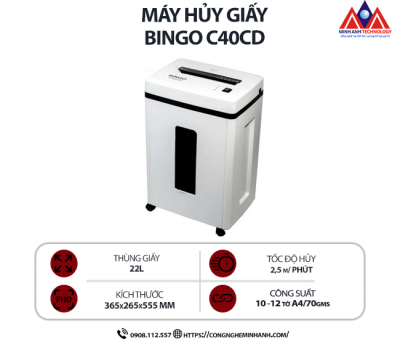Máy hủy giấy BINGO C40CD