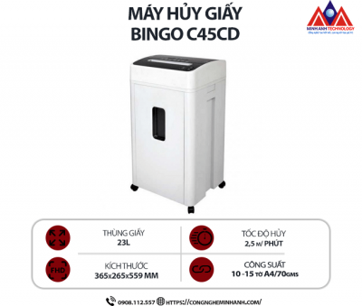 Máy hủy giấy BINGO C45CD