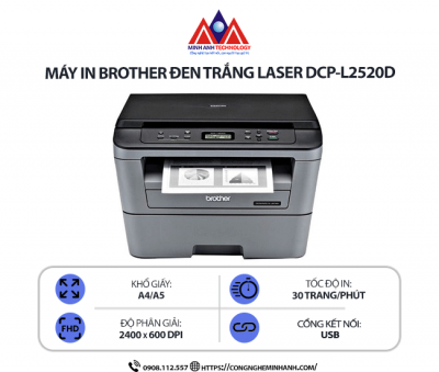 Máy in Brother DCP-L2520D – In laser đa năng, in 2 mặt tự động, scan và copy