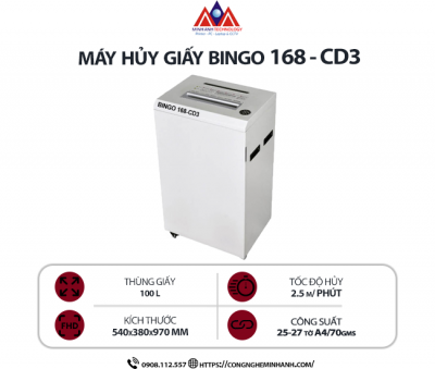 Máy hủy giấy BINGO 168 - CD3