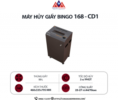 Máy hủy giấy BINGO 168 - CD1