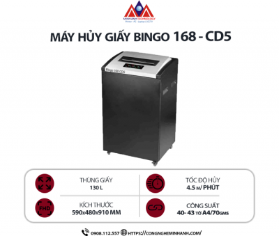 Máy hủy giấy BINGO 168 - CD5