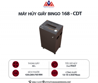 Máy hủy giấy BINGO 168 - CDT
