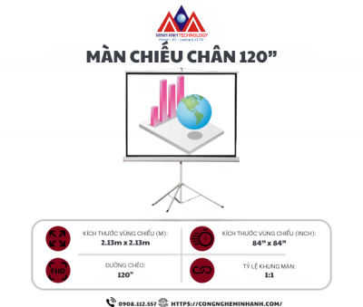 Màn chiếu chân 120”