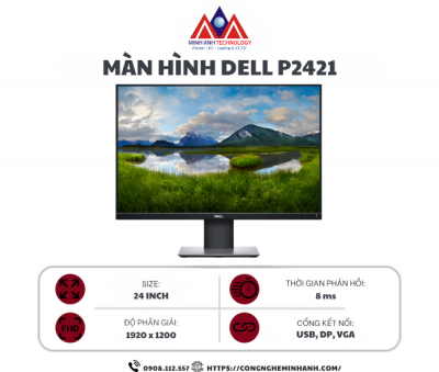 Màn hình văn phòng Dell P2421 (24 inch/ FHD/ 1920 x 1080/ IPS)