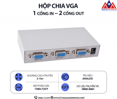 HỘP CHIA VGA 1 cổng in – 2 cổng out