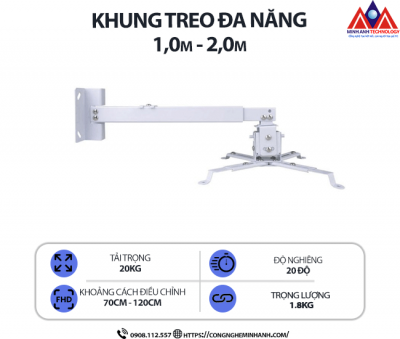 Khung treo máy chiếu đa năng  1,0m - 2,0m