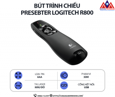 Bút trình chiếu Presenter LOGITECH R800