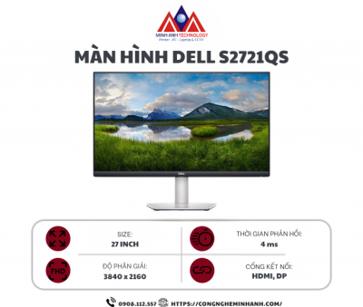 Màn hình Dell S2721QS (27 inch/UHD/IPS/60Hz/8ms)