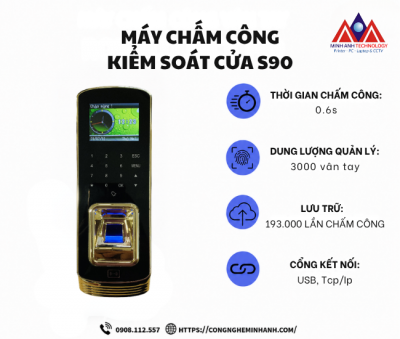 Máy chấm công kiểm soát cửa S90