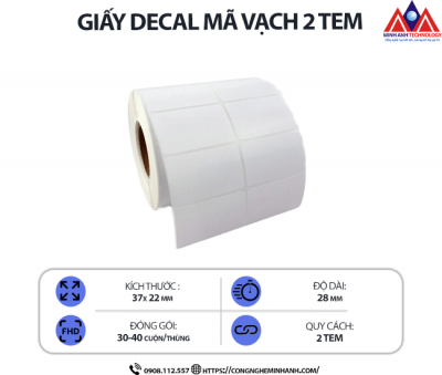 Giấy decal mã vạch 2 tem