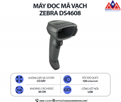 Máy đọc mã vạch Zebra DS4608