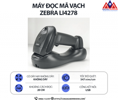 Máy đọc mã vạch Zebra LI4278