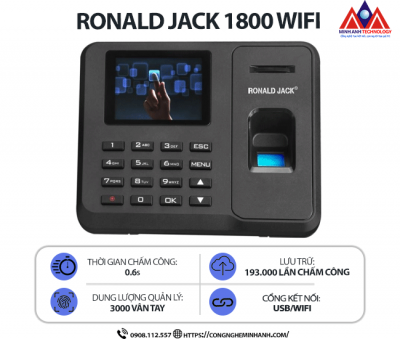 Máy chấm công vân tay RONALD JACK 1800 WIFI