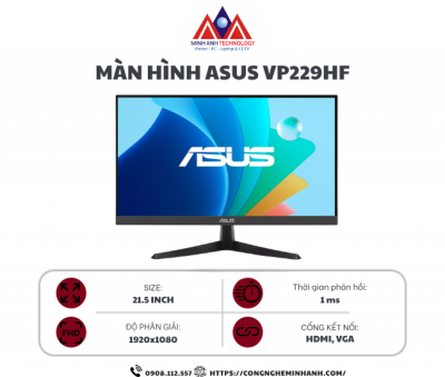 Màn hình Asus VP229HF (21.5Inch/ Full HD/ 1ms/ 100HZ/ 250cd/m2/ IPS)