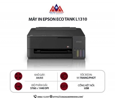 Máy in phun màu Epson Ecotank L1310 (In| A4| A5| USB)