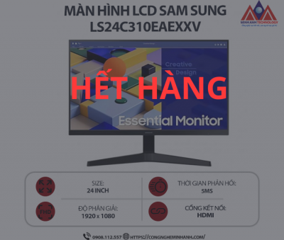 Màn hình máy tính Samsung LS24C310EAEXXV (24 inch IPS/ 1920 x 1080/ 250cd/m2/ 5ms/ 75Hz), bảo hành 24 tháng